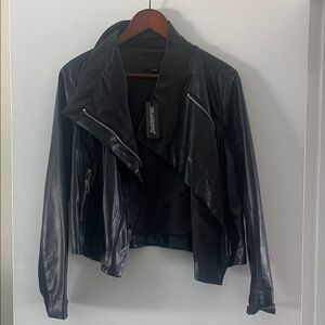 Blank NYC Sleek Black Leather Jacket